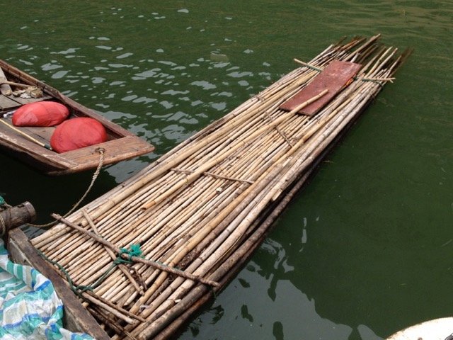 A Traditional Bamboo Boat